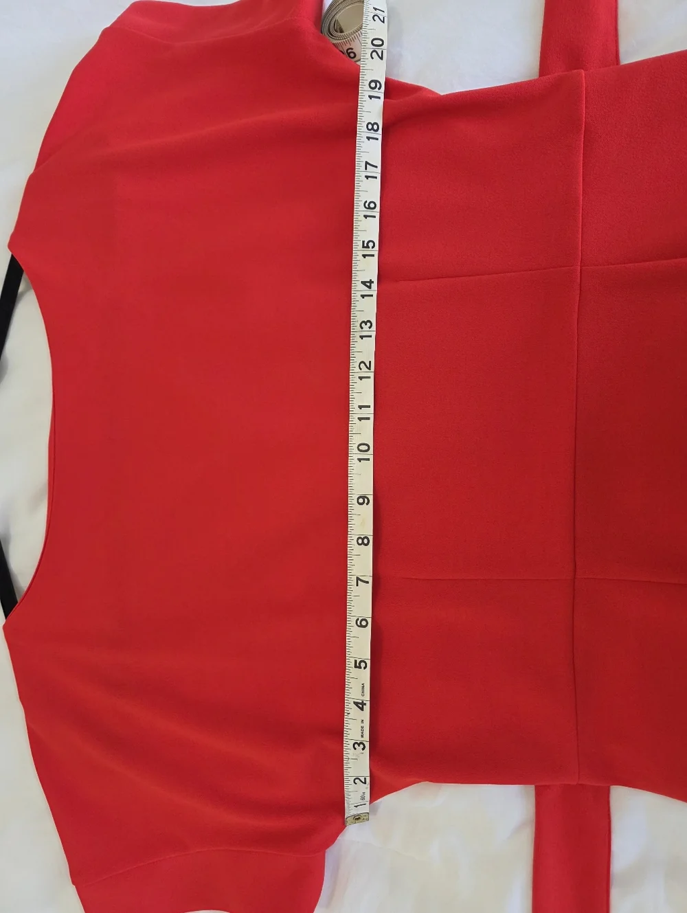 New York & Company Red Belted Midi Dress - Picture 9 of 11